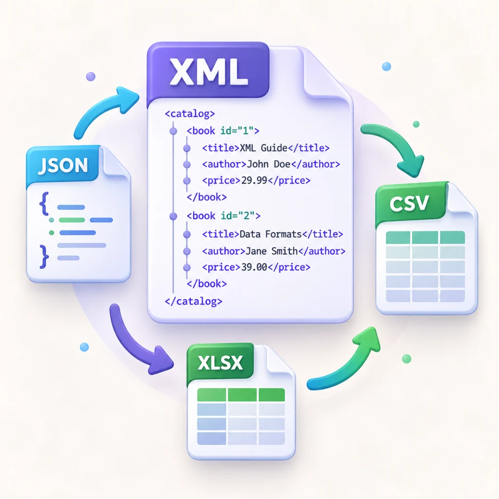 xml.now XML flujo de trabajo de conversión