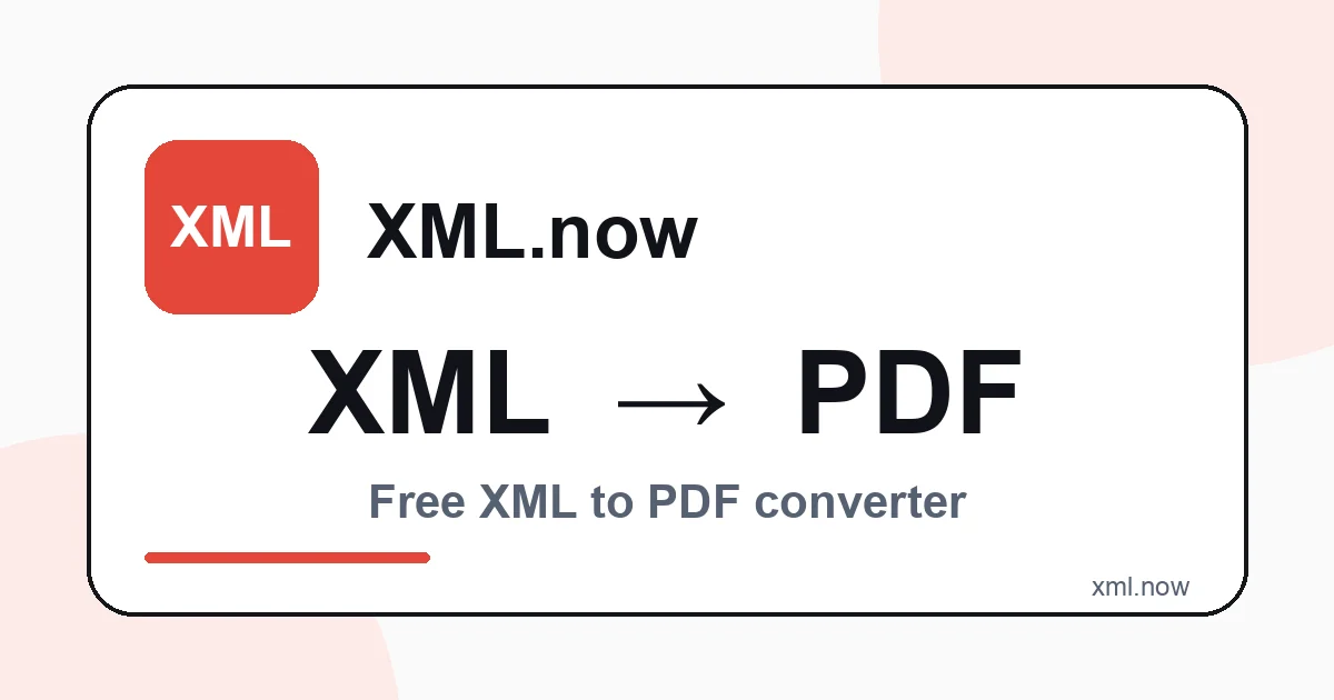 Convert XML to PDF Online Free
