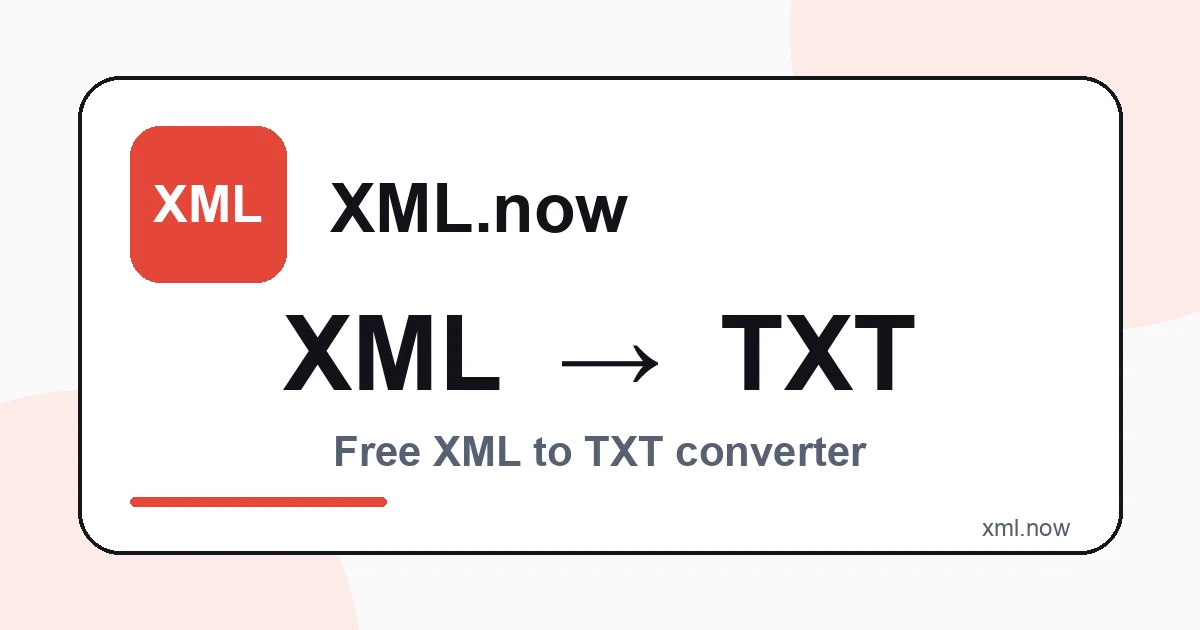 Convert XML to TXT Online Free