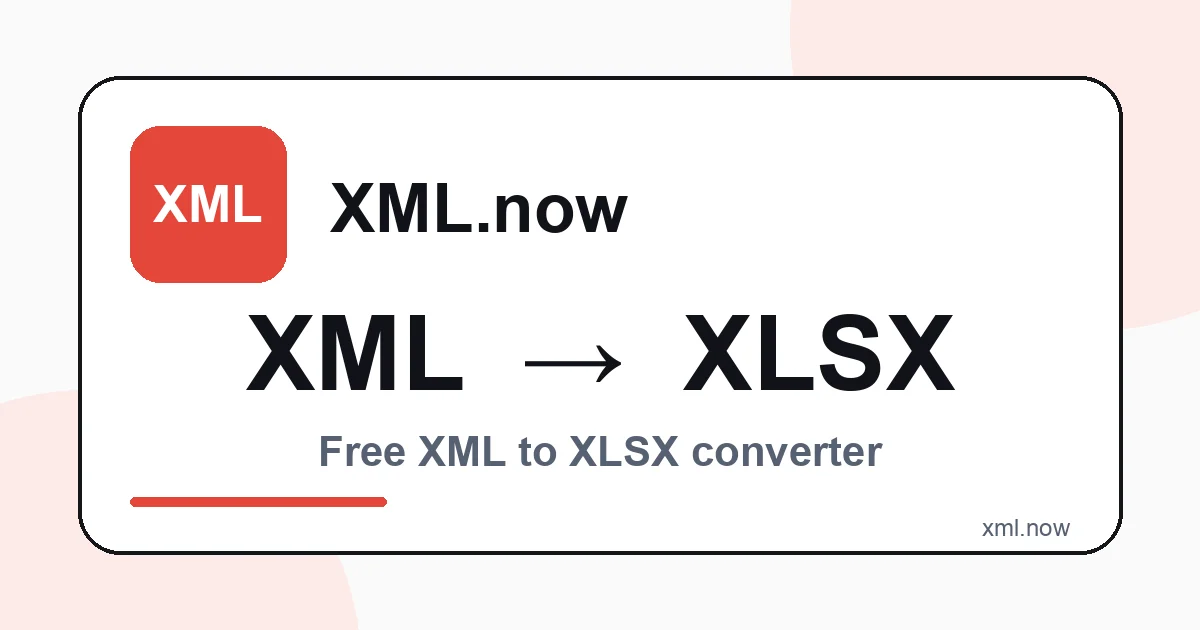 Convierta XML a XLSX en línea gratis