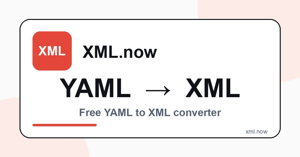 Convert YAML to XML Online Free